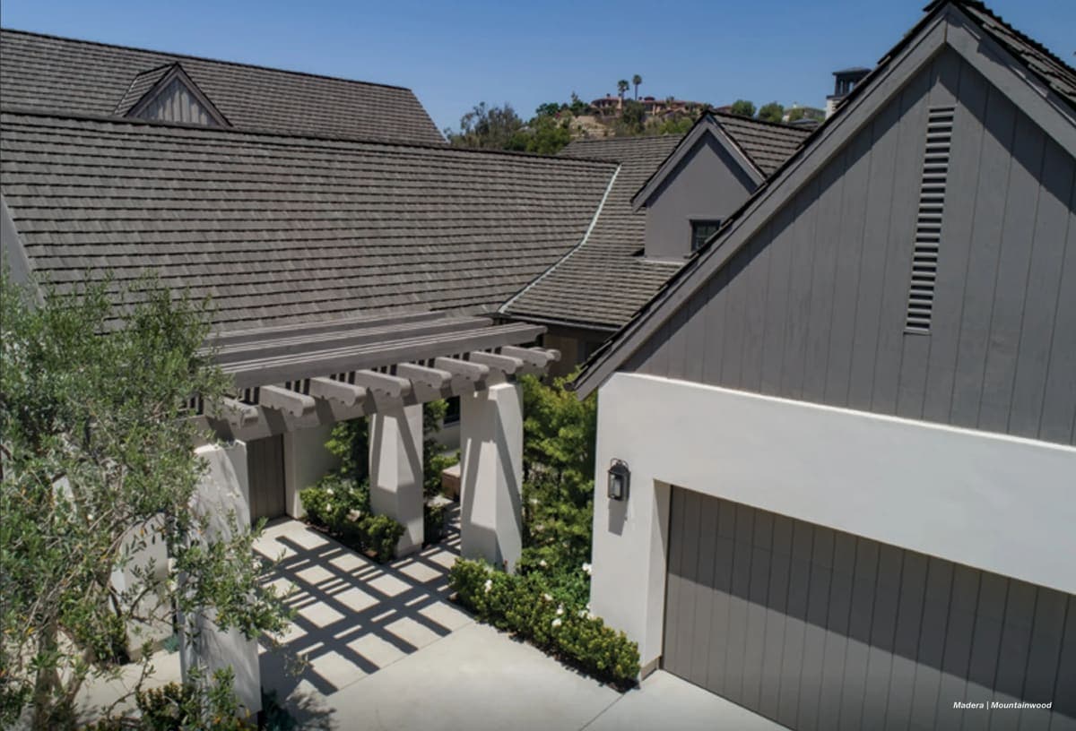 Concrete slate tile roofing background