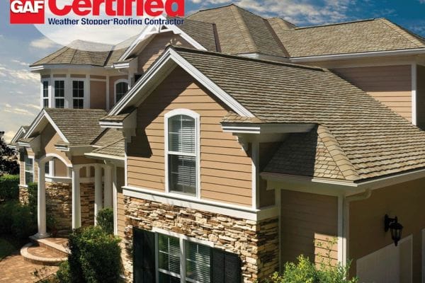 GAF premium asphalt shingles with architectural profile designed for weather resistance