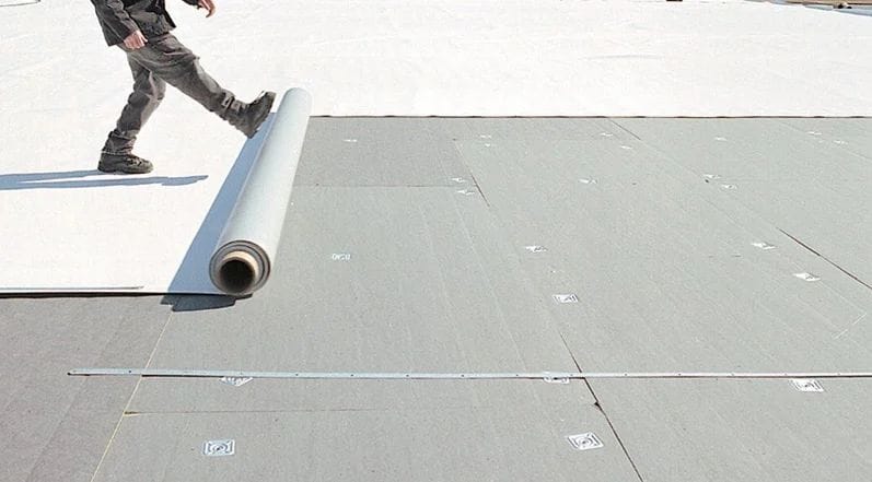 Flat Roofing installation example