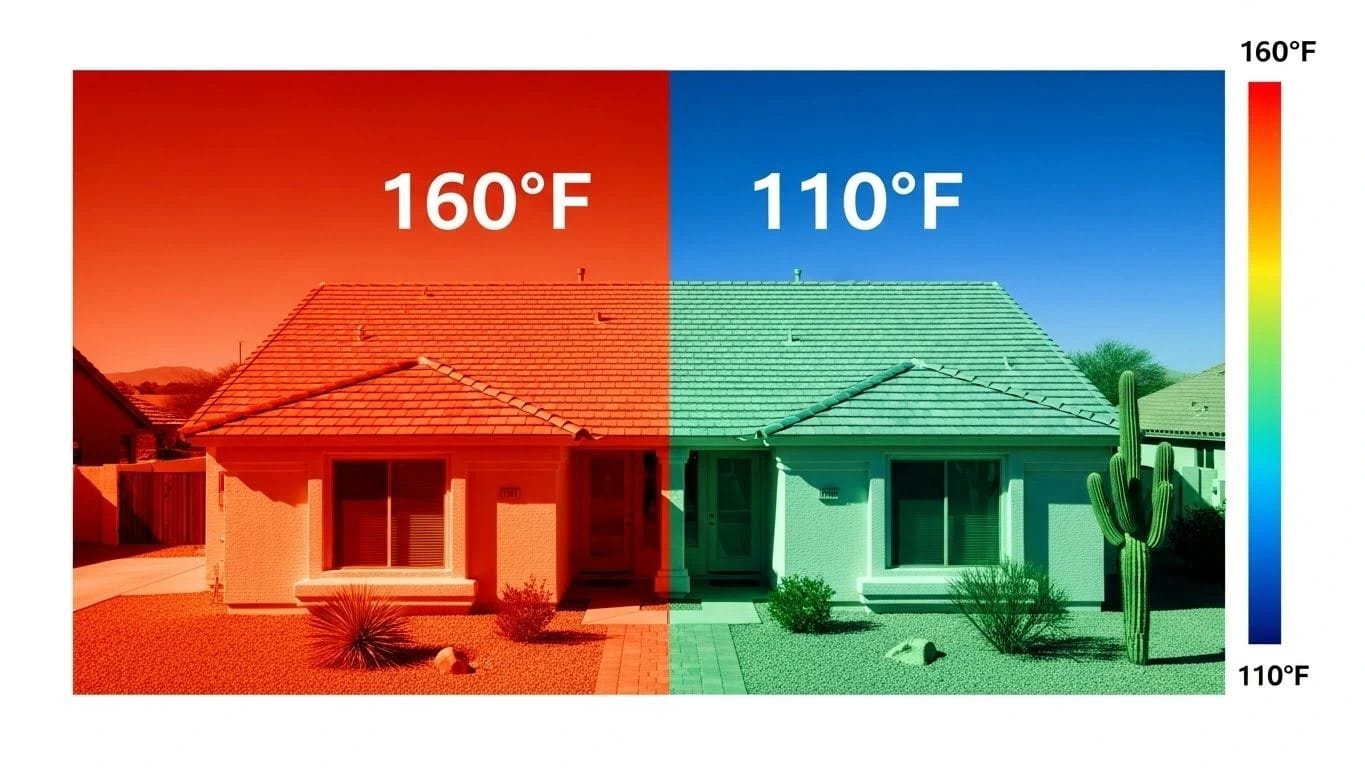 Cool roof thermal imaging comparison Phoenix